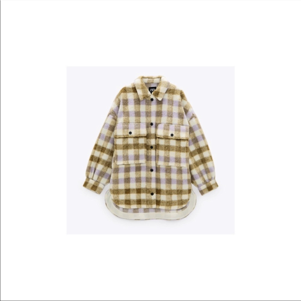 Zara plaid overshirt! New with tags size small/medium